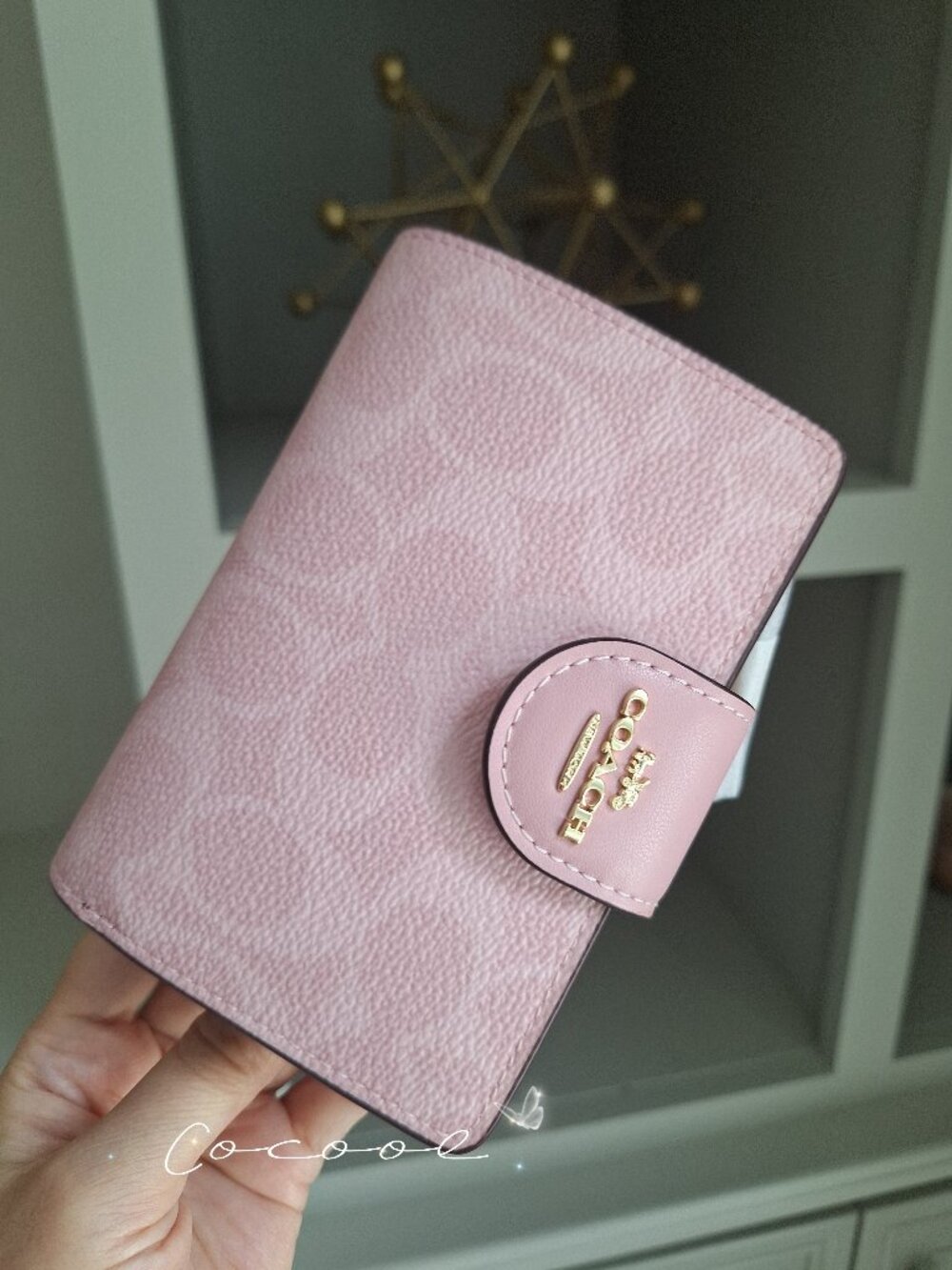 ‼️NWT Coach Medium Corner Zip Wallet In Signature Canvas Powder Pink CW786 2025